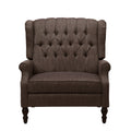 One And Half Seater Recliner Brown Fabric