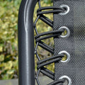 Outsunny 2 Seat Patio Swing Chair, Outdoor Canopy Swing Glider With Pivot Storage Table, Cup Holder, Adjustable Shade, Bungie Seat Suspension And Weather Resistant Steel Frame, Black Black Rubber