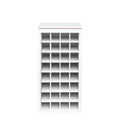 Brown Walnut Color Modular 32 Wine Bar Cabinet Buffet Cabinet White Particle Board Mdf