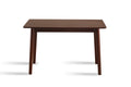 47 Inch Dining Table Walnut Color Solid Wood Kitchen Table Dining Table Suitable For Small Space Kitchenette Table Modern Home Furniture Natural Rubber Wood