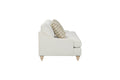 Sofa Single Reverable Cushion With 2 Pillows Off White Upholstered 3 Seat