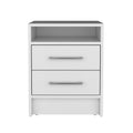 Nightstand Chase, Bedroom, White White 2 Drawers Bedroom Modern Engineered Wood