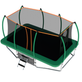 10X16Ft Outdoor Square Trampolines For Kids Adults Long Rectangular Tumbling Trampoline Green Steel