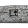 Fiber Reinforced Concrete Propane Natural Gas Fire Pit Table Stone Gray Modern Stone Concrete