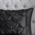 7 Piece Tufted Comforter Set Black Queen Queen Black Polyester