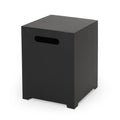 50000 Btu Outdoor Rectangle Iron Propane Fire Pit Table With Tank Holder Dark Gray Dark Gray Iron