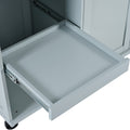 K&K Kitchen Island With Foldable Counter Top, Kitchen Storage Cart With Slide Out Shelf, Towel Rack And Drawer, Rolling Kitchen Cart On Wheels, For Kitchen, Living Room, Dining Room, Grey Blue Grey Blue Brown Kitchen Classic,Farmhouse,Luxury,Modern