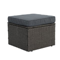 Patio Furniture, Outdoor Furniture, Seasonal Pe Wicker Furniture,7 Pcs Set Wicker Furniture With Lounger Sofa Yes Dark Gray Seats 6 Pe Rattan Iron Waterproof Fabric
