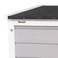 Pawhut Small Wooden Rabbit Hutch, Bunny Guinea Pig Cage, With Openable & Waterproof Roof, Gray Gray Wood