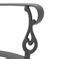 Cushions In Random Colors 5 Piece Set Of Cast Aluminum Patio Furniture With Cushions Yes Dining Set Black Seats 4 Rust Resistant Frame Water Resistant Cushion Garden & Outdoor Complete Patio Sets