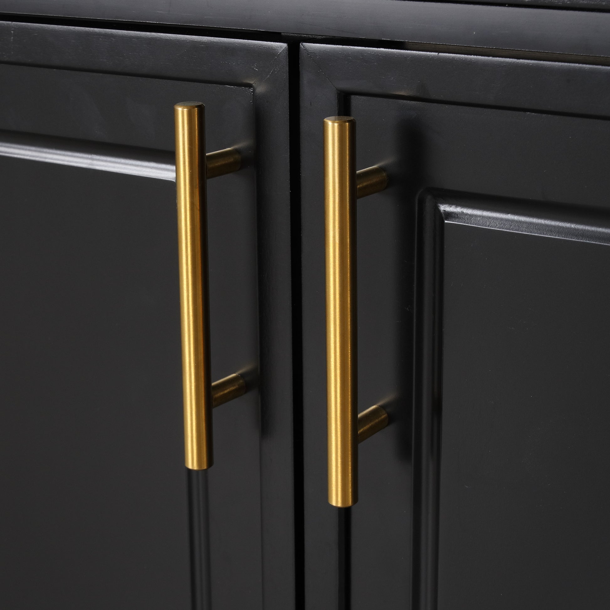 36" Bathroom Vanity With Sink Top, Bathroom Vanity Cabinet With Two Doors And Three Drawers, Solid Woodmdf Boards ,One Package, Black Black Solid Wood Mdf