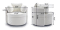 029 Teddy Fabric Swivel And Storage Chair With Back Cushion For Living Room,Khaki Khaki Primary Living Space Modern Foam Teddy