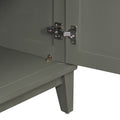 Sideboard With 4 Door Large Storage Buffet With Adjustable Shelves And Metal Handles For Kitchen, Living Room, Dining Room Antique Gray Antique Gray Solid Wood Mdf