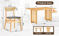 Table And Chair Set, Ancient Style Solid Wood Dining Table, Imitation Rattan Table Legs, Beautiful Simple Solid Wood Dining Chair, Perfect For Dinner, Meetings, Home And Office Decoration Wood Rubber Wood