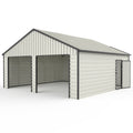 23Ft X 22Ft Double Garage Metal Shed With Side Entry Door White Garden & Outdoor Metal