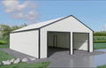 25 X 33 Ft Double Garage Metal Shed With Side Entry Door White Garden & Outdoor Metal