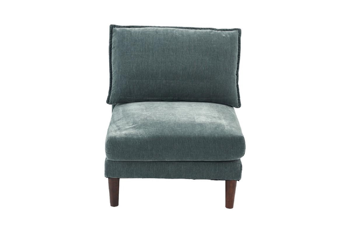 Beautiful Mineral Color Armless Chair Morgan Fabric 1Pc Chair Soft Cushion Wood Legs Living Room Furniture Grayish Primary Living Space Classic,Contemporary,Modern Fabric