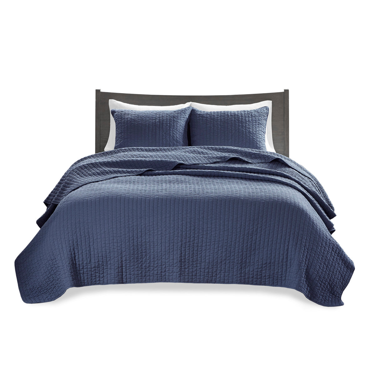 2 Piece Quilt Set Navy Twin Twin Xl Twin Navy Cotton