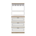 Light Oak And White Shoe Cabinet With Drop Down Drawer Freestanding 3 4 Drawers Light Oak Primary Living Space Wood Paper