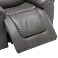 360 Swivel And Rocking Home Theater Recliner Manual Recliner Chair With Wide Armrest For Living Room,Bedroom, Grey Grey Foam Pu