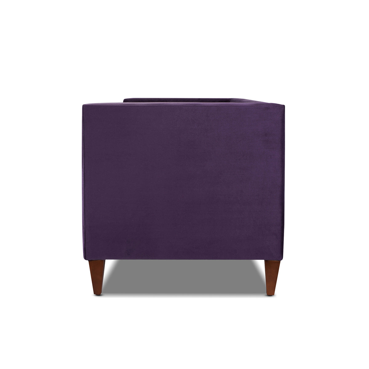 Jack 84" Modern Tuxedo Tufted Sofa, Purple Velvet Purple Foam Velvet 3 Seat