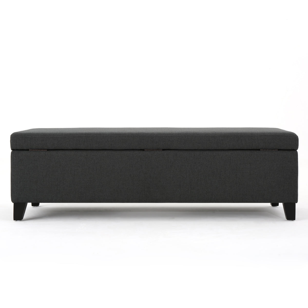 Hartford Storage Ottoman Dark Gray Fabric