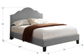 Kopa Gray Queen Upholstered Bed Queen Gray Foam Solid Wood