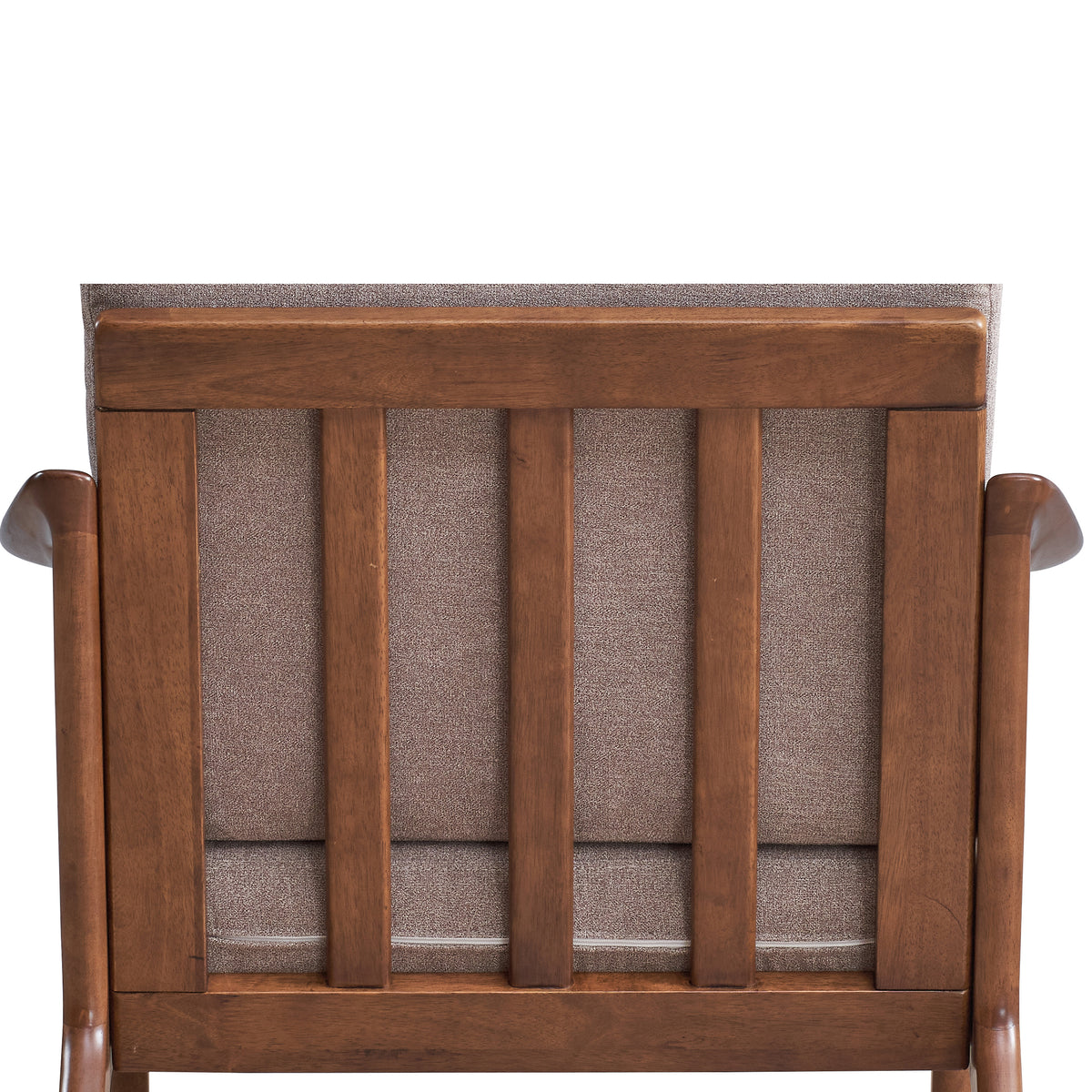 Light Brown And Brown Accent Chair With Removable Cushion Brown Primary Living Space Modern Wood Fabric