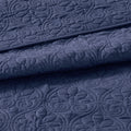 Reversible Bedspread Set Navy King Navy Cotton