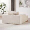 75 Inch Corduroy Sponge Sofa Lounge Chair,No Assembly Required,Fluffy Modern Sleeper Chair For Indoor Living Room Bedroom Beige Foam Corduroy 1 Seat