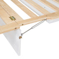 Full Size Murphy Bed With Large Drawers,White Full White Plywood