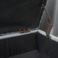 Storage Ottoman Light Grey Fabric