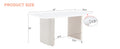 Cream Style Mdf White Dining Table.It Is A Furniture With A Warm And Soft Appearance, Suitable For Creating A Comfortable And Friendly Dining Environment, Suitable For Kitchens, Dining Rooms,Etc. White Mdf