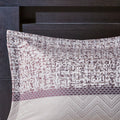 7 Piece Jacquard Comforter Set Purple Queen Queen Purple Polyester