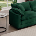 Warm And Cozy Sofa Set With Soft Cushions And Pillows, Home Theater Style Sofa Set Consisting Of One 2 Seater Sofas And Two Single Sofa In Green Corduroy Fabric Green Corduroy 4 Seat
