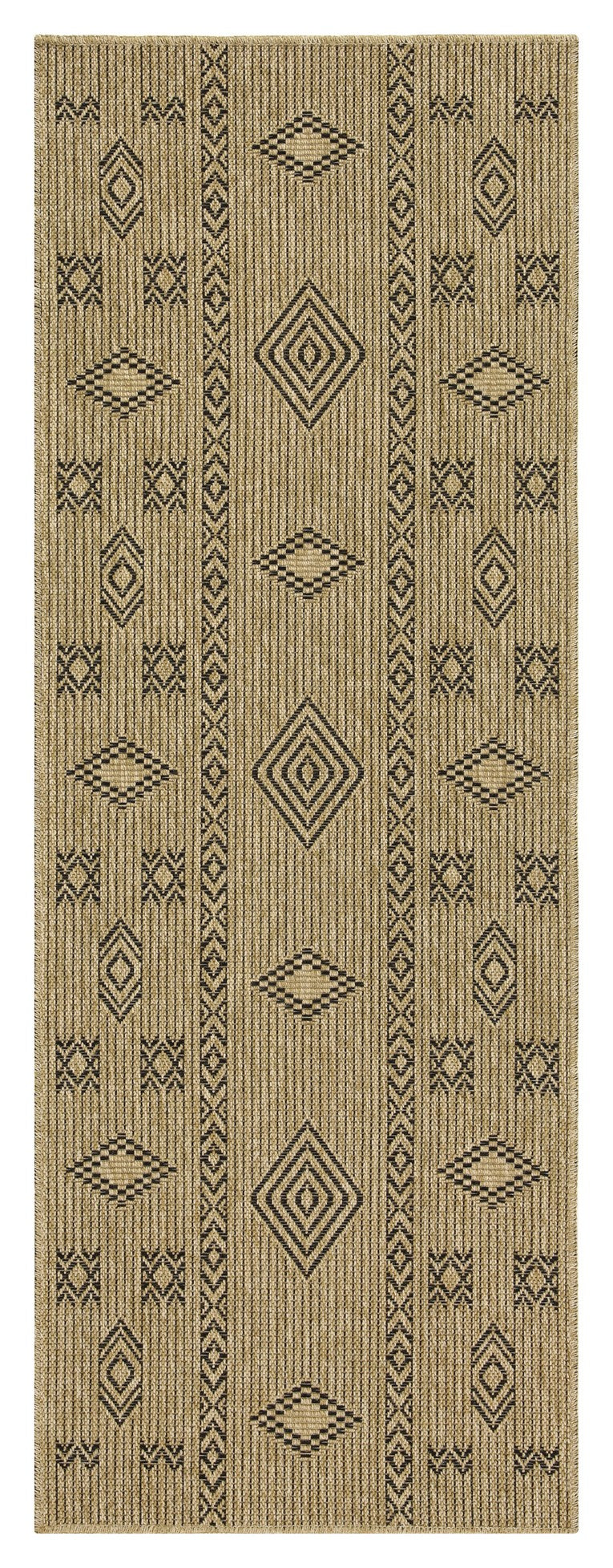 Earth Gc Ntl1001 Jute Black 7 Ft. 10 In. X 10 Ft. 3 In. Indoor Outdoor Area Rug Natural Black Polyester Polypropylene