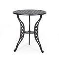 Bono Metal Bistro Set Black Aluminium