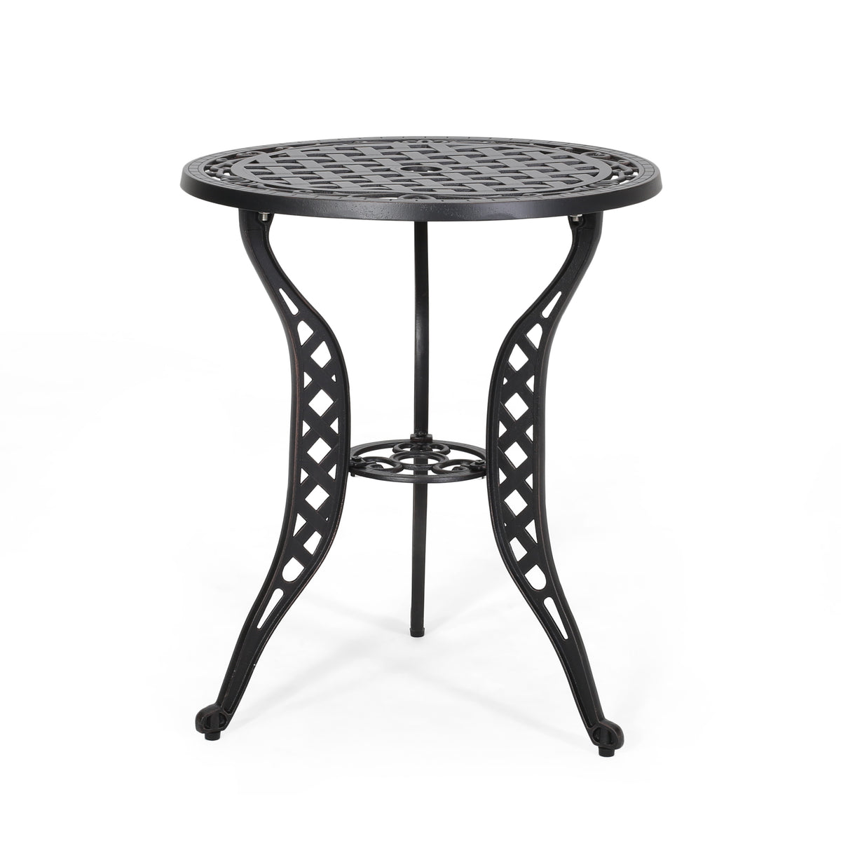 Bono Metal Bistro Set Black Aluminium