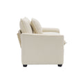 Luxurious And Sophisticated Sofa Set With Soft Cushions And Pillows, 3 Pieces Sofa Set Consisting Of Two Single Sofas And A 3 Seater Sofa In Light Beige Corduroy Fabric Beige Corduroy 5 Seat