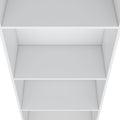 Sutton Bookcase With Tier Storage Shelves White Particle Board Engineered Wood