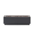 50000 Btu Outdoor Rectangle Iron Propane Fire Pit Table With Tank Holder Dark Gray Dark Gray Iron