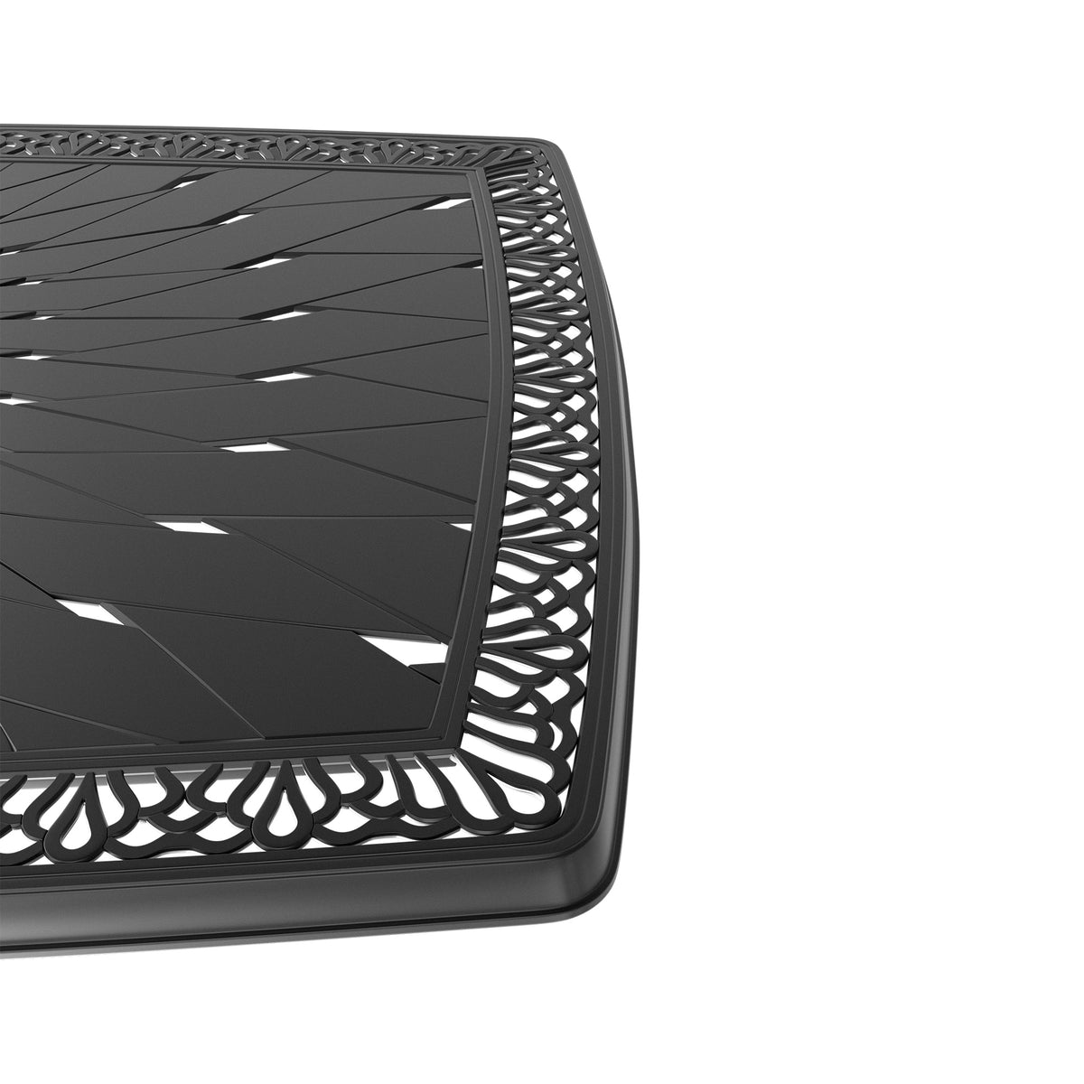 Cushions In Random Colors 5 Piece Set Of Cast Aluminum Patio Furniture With Cushions Yes Dining Set Black Seats 4 Rust Resistant Frame Water Resistant Cushion Garden & Outdoor Complete Patio Sets