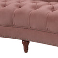 La Rosa Victorian Chesterfield Tufted Sofa, Ash Rose Pink Velvet Pink Foam Velvet 3 Seat