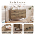6 Drawer Chest, 6 Drawer Dresser Tv Stand For Tv, Dressers Bedroom Furniture Large Storage Tower Unit, Dresser For Bedroom, Closet, Hallway, 47.2