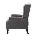 One And Half Seater Recliner Charcoal Fabric