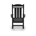 Black Traditional Porch Rocker Classic Hdpe Poly Lumber For Porch, Patio, And Garden Comfort No Rocker & Glider Black Weather Resistant Frame Garden & Outdoor American Traditional Hdpe Hdpe