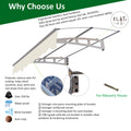 Da5934C Series Door Window Awning Canopy Made Of 0.137Inch Thick Crystal Solid Polycarbonate Sheet And Aluminum Alloy With Valance In Size Of 59