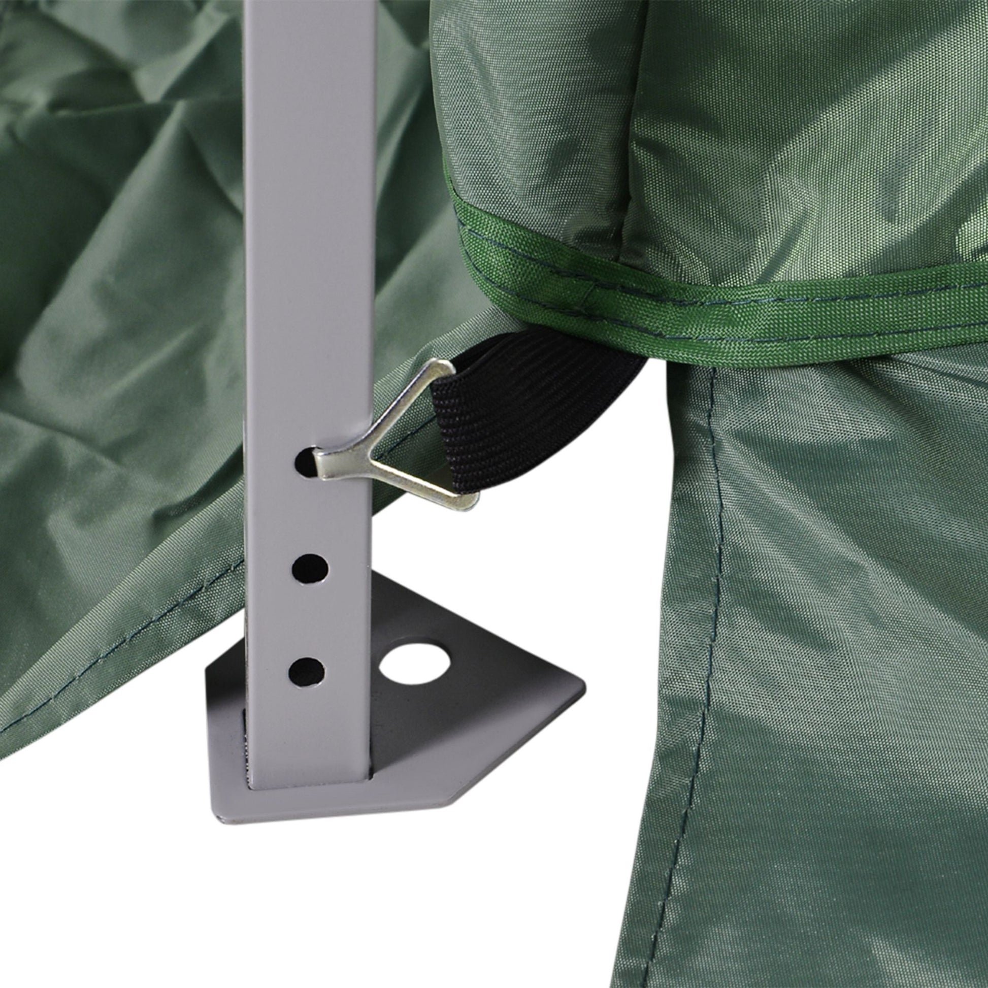 Outsunny Slant Leg Pop Up Canopy Tent With Netting And Carry Bag, Instant Sun Shelter, Tents For Parties, Height Adjustable, For Outdoor, Garden, Patio, 11.5'X11.5' Base 10'X10' Top , Green Green Steel