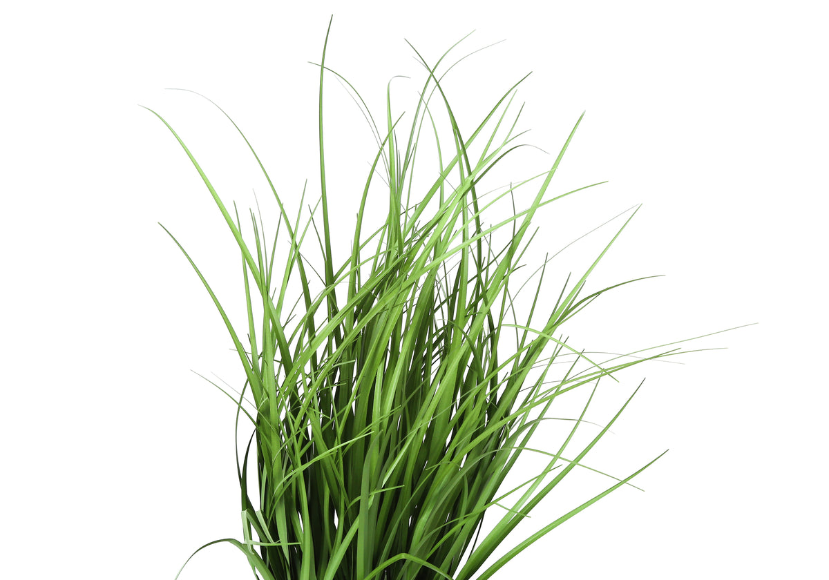 Artificial Plant, 23" Tall, Grass, Indoor, Faux, Fake, Table, Greenery, Potted, Real Touch, Decorative, Green Grass, Black Pot Green Foam Plastic