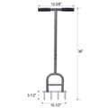 Lawn Coring Aerator, 4 Corer Plug Aerator Tool With Soft Rubber Grip, Manual Grass Aerating Tool, Garden Tool & Cleaning Hand Tool For Loosening Soil And Improving Lawn Health Gray Steel